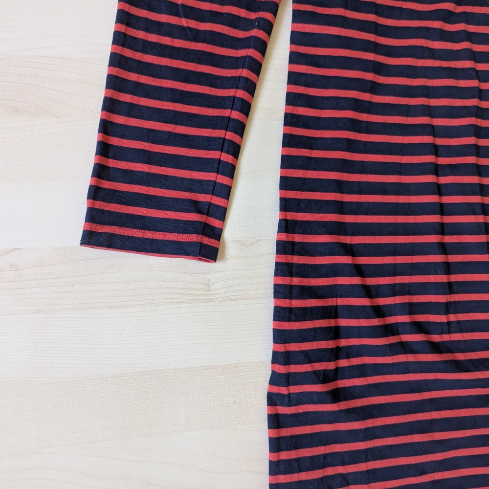 10‎ Crosby Derek Lam Red and Navy Striped Midi Dress - Picture 10 of 12